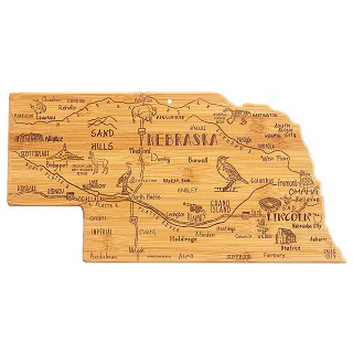 BLK24-20-8108 - Nebraska State Shaped Cutting Board