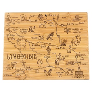 BLK24-20-8141 - Wyoming State Shaped Cutting Board