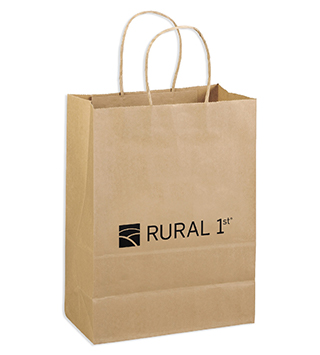 FC4-008 - Rural 1st Eco Shopper Bag - Brown Kraft (25/Pkg.)