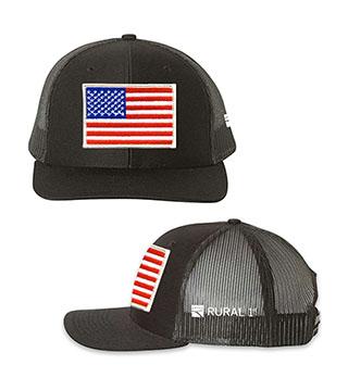 FC4-112-FLAG - Snapback Trucker Cap with Flag