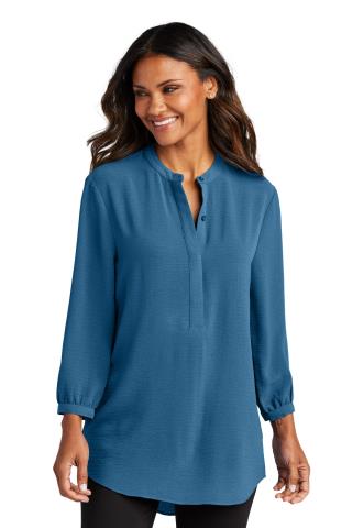 Ladies' 3/4-Sleeve Textured Crepe Tunic